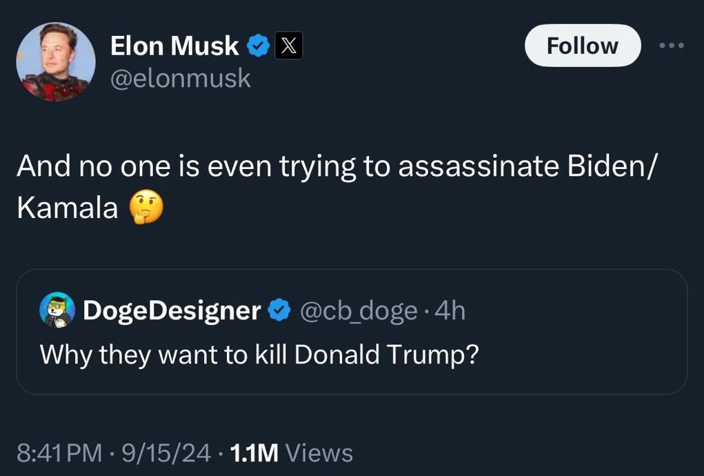 Elon Musk post