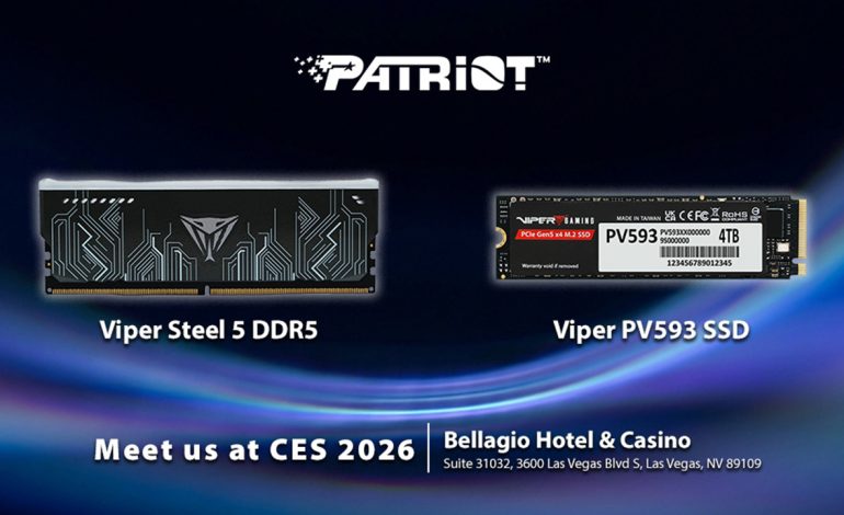  CES 2026: Patriot Memory stawia na wydajność – nowe moduły DDR5 do 10000 MT/s i dyski SSD Gen5 z transferem 14000 MB/s