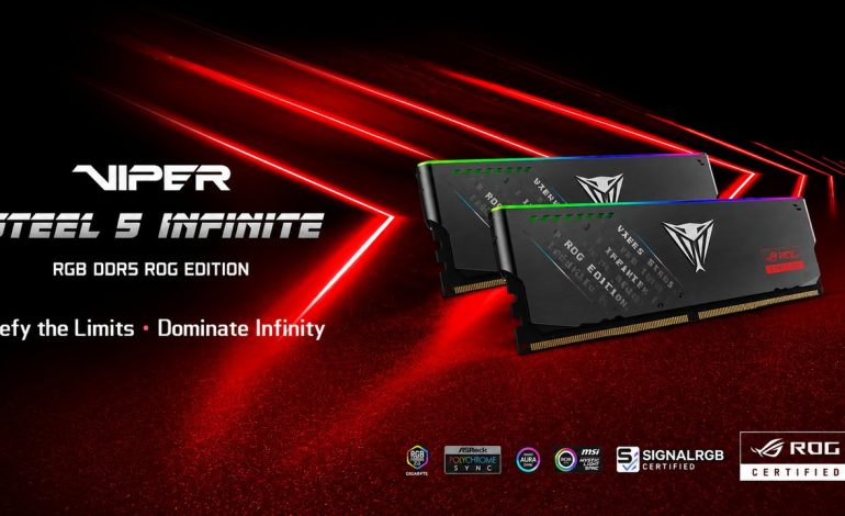  Patriot i ROG przygotowali specjalną pamięć DDR5. Viper Steel 5 Infinite RGB ROG Edition rozpędza się do 8600 MT/s